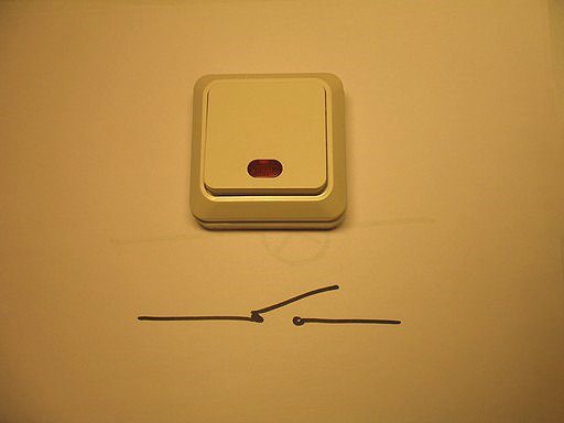 Обозначение выключателя на схеме